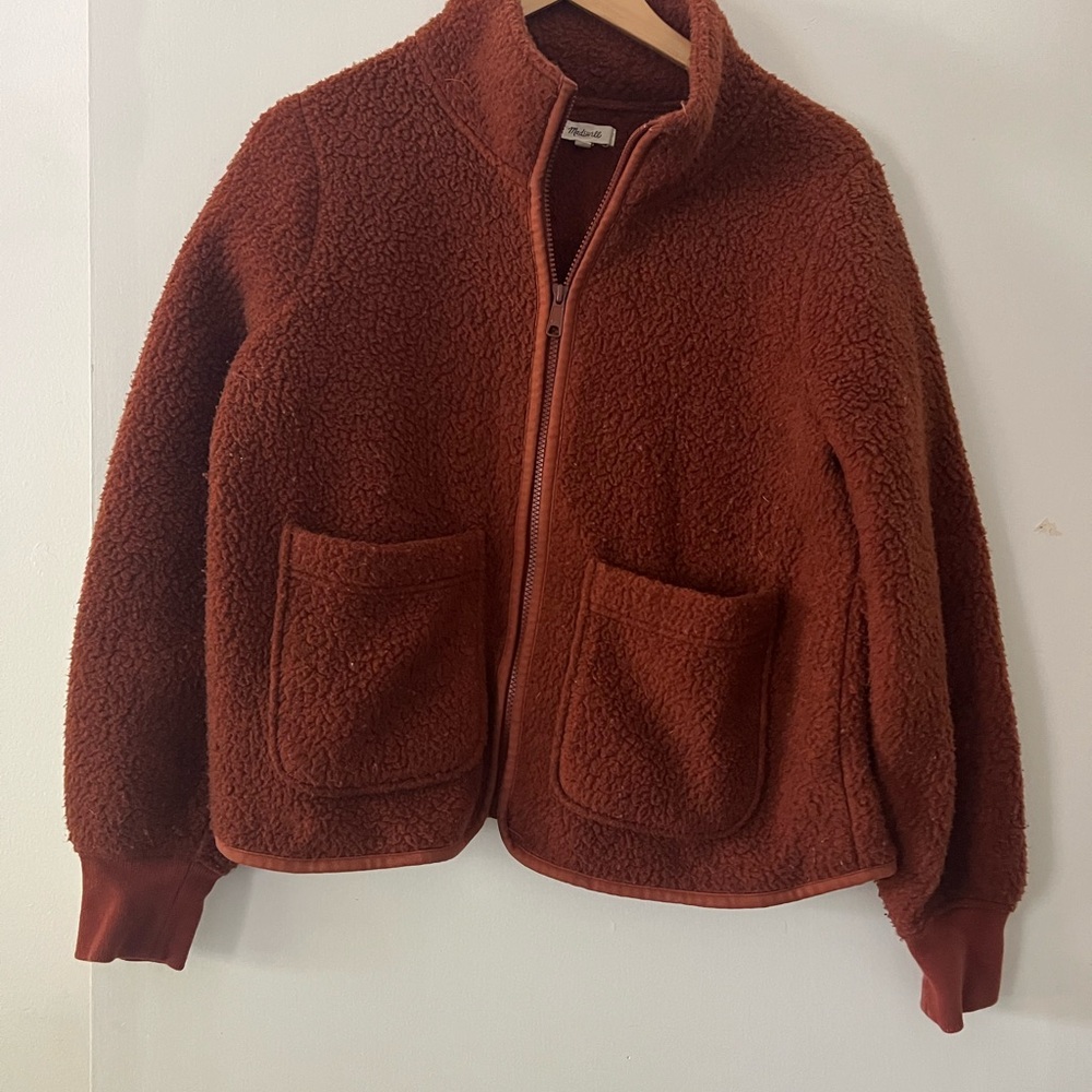 Madewell Rust Sherpa Jacket